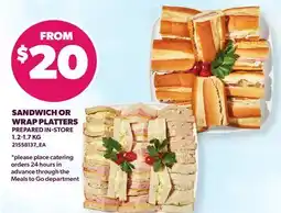 Loblaws SANDWICH OR WRAP PLATTERS offer