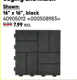 RONA GROUNDSMART rubber pavers, lawn edging and mulch, 16 x 16, black offer