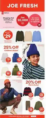 Loblaws JOE FRESH offer