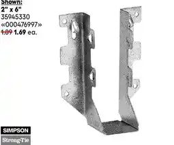 RONA SIMPSON StrongTie 2 x 6 joist hangers offer