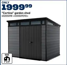 RONA Cortina garden shed offer