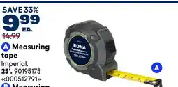 RONA RONA 25' Measuring tape offer