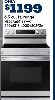 RONA Samsung 6.3 cu. ft. range offer