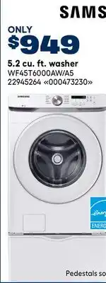 RONA Samsung 5.2 cu. ft. washer offer