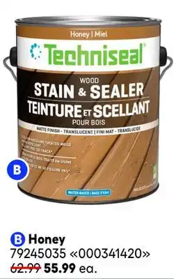 RONA 3.78-L cans of TECHNISEAL wood stain and sealer offer
