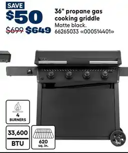 RONA 36 propane gas cooking griddle offer