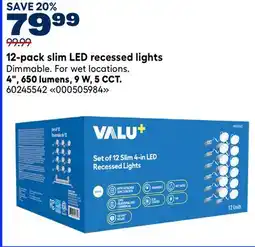 RONA 12-pack slim LED recessed lights offer