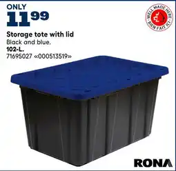 RONA RONA 102-L Storage tote with lid offer