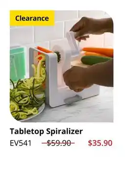 Lee Valley Tools Tabletop Spiralizer offer
