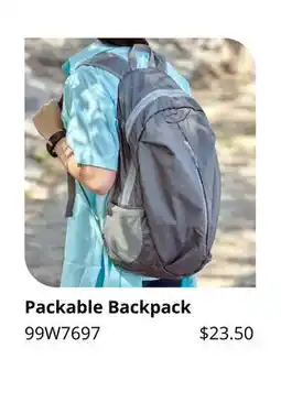 Lee Valley Tools Packable Backpack offer