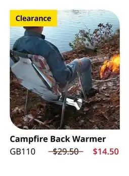 Lee Valley Tools Campfire Back Warmer offer