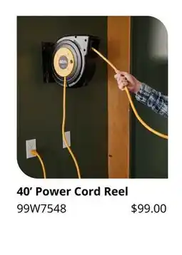 Lee Valley Tools 40' Power Cord Reel offer
