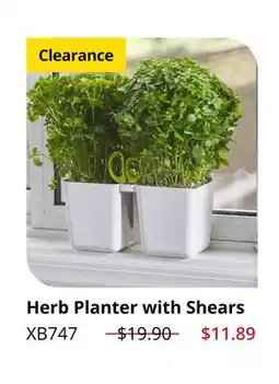 Lee Valley Tools Herb Planter with Shears offer