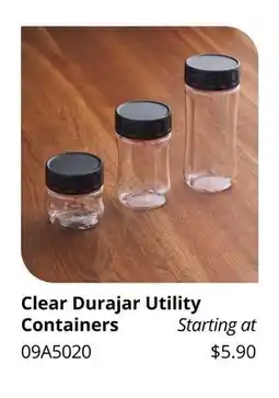 Lee Valley Tools Clear Durajar Utility Containers offer