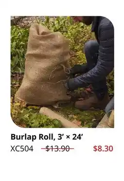 Lee Valley Tools Burlap Roll offer