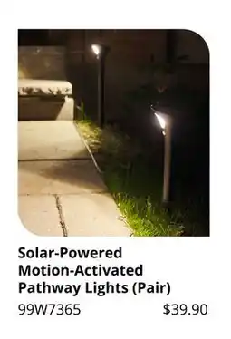 Lee Valley Tools Solar-Powered Motion-Activated Pathway Lights (Pair) offer