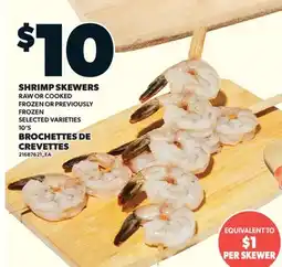 Valu-mart BROCHETTES DE CREVETTES, 10'S offer
