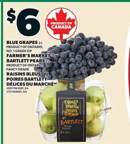 Valu-mart RAISINS BLEUS, 2 L OU POIRES BARTLETT DÉLICES DU MARCHÉMC offer