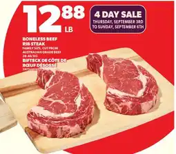 Valu-mart BIFTECK DE CÔTE DE BŒUF DÉSOSSÉ offer