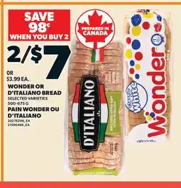 Valu-mart PAIN WONDER OU D'ITALIANO offer