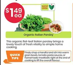 Healthy Planet Organic Italian Parsley offer