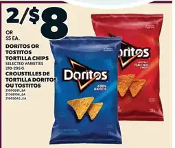 Valu-mart CROUSTILLES DE TORTILLA DORITOS OU TOSTITOS offer