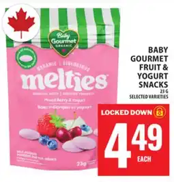 Food Basics BABY GOURMET FRUIT & YOGURT SNACKS offer