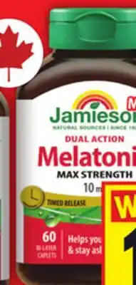 Food Basics JAMIESON CALCIUM +D3, MELATONIN offer
