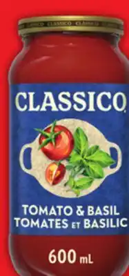 Food Basics CLASSICO TOMATO & BASIL PASTA SAUCE offer