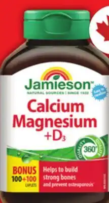 Food Basics JAMIESON CALCIUM MAGNESIUM +D3, MELATONIN offer