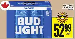 Food Basics BUD LIGHT LIGHT BEER offer