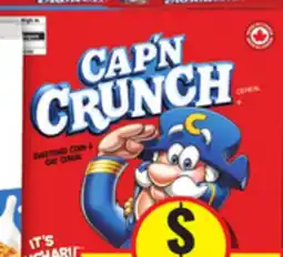 Food Basics QUAKER LIFE CEREAL, 450 G CAP'N CRUNCH offer