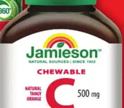 Food Basics JAMIESON CHEWABLE VITAMIN C, D3 OR IRON offer