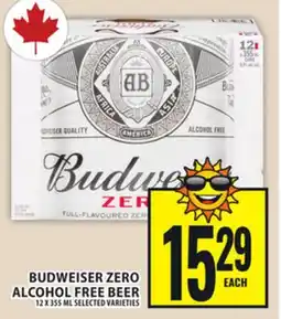 Food Basics BUDWEISER ZERO ALCOHOL FREE BEER offer