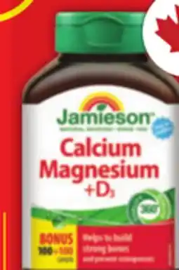 Food Basics JAMIESON Calcium Magnesium + D3, Melatonin offer