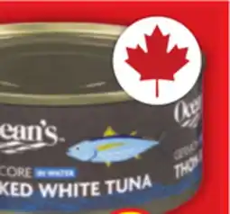 Food Basics CLOVER LEAF PINK SALMON OR OCEAN'S WHITE TUNA offer
