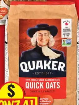 Food Basics QUAKER QUICK OATS OR INSTANT OATMEAL offer