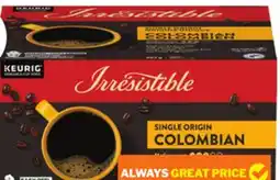 Food Basics SELECTION OR IRRESISTIBLE COFFEE PODS offer