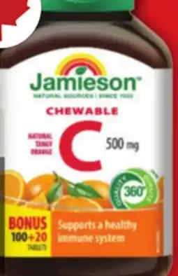 Food Basics JAMIESON CHEWABLE VITAMIN C, D3 OR IRON offer