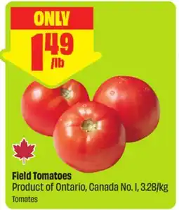 FreshCo Field Tomatoes Product of Ontario, Canada No. 1, 3.28/kg offer
