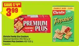 FreshCo Christie Family Size Crackers Selected Varieties 395-454 g or Premium Plus Crackers 402-500 g offer