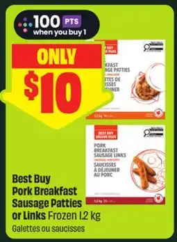 FreshCo Best Buy Pork Breakfast Sausage Patties or Links Frozen offer