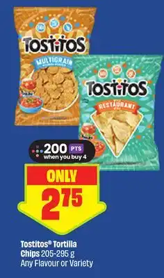 FreshCo Tostitos Tortilla Chips 205-295 g Any Flavour or Variety offer