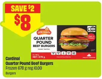 FreshCo Cardinal Quarter Pound Beef Burgers Frozen offer