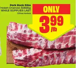 FreshCo Pork Back Ribs Frozen Cryovac 8.80/kg offer