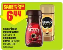 FreshCo Nescafé Rich Instant Coffee 100-170 g or Gold Instant Coffee 90-100 g offer
