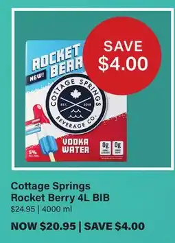 LCBO Cottage Springs Rocket Berry 4L BIB offer