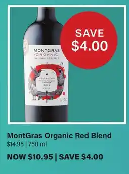 LCBO MontGras Organic Red Blend offer