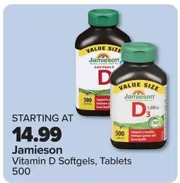 PharmaChoice Vitamin D Softgels, Tablets 500 offer