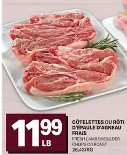 L'Intermarché FRESH LAMB SHOULDER CHOPS OR ROAST offer